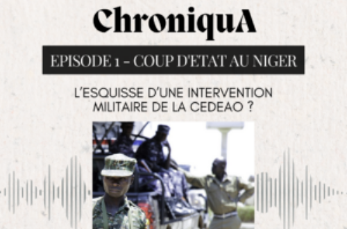 Article : ChroniquA – Épisode 1 – Coup d’Etat au Niger : l’esquisse d’une intervention militaire de la CEDEAO ?